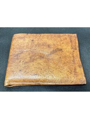 NEW NWOT Vintage Buxton Genuine Light Brown Leather Credit Card Billfold Wallet